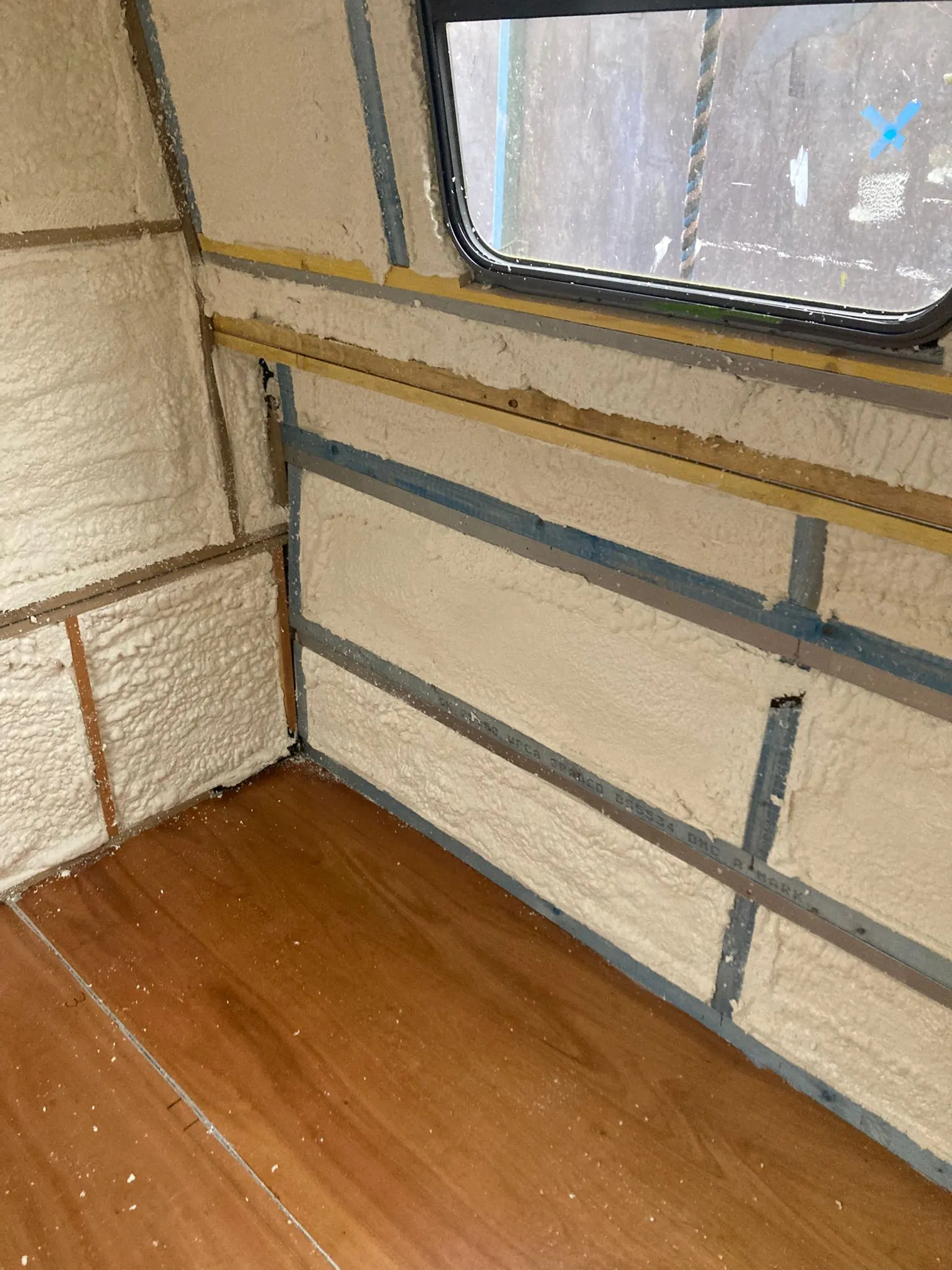 Spray foam insulation applied to marine structures — real Duratite Group project