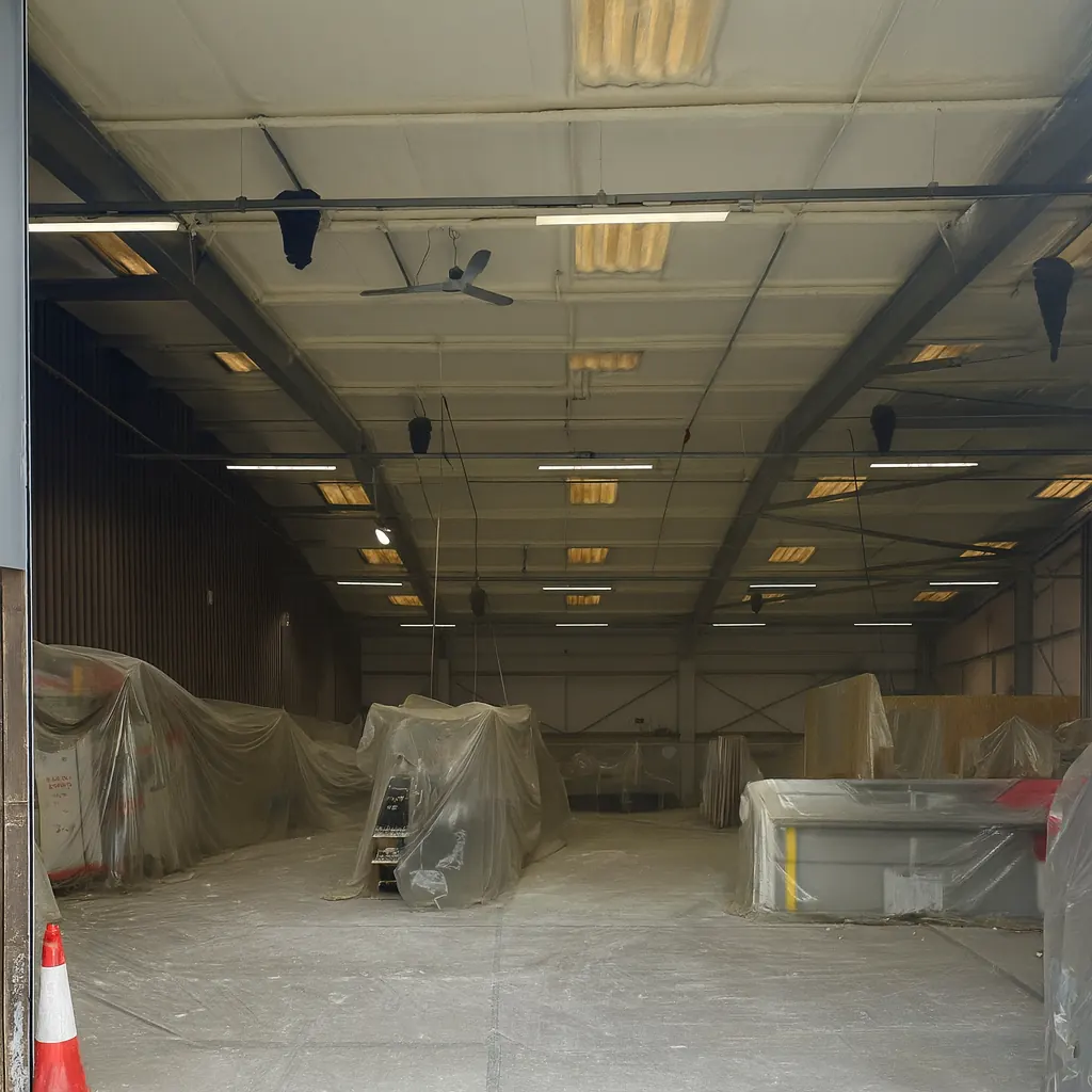 After: the same roof sealed and insulated with Enverge Nexseal LE closed-cell spray foam